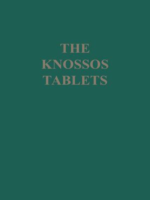 cover image of The Knossos Tablets
